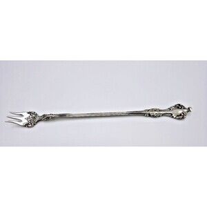 Rogers & Bros CREST Pattern Silverplate Pickle Seafood Cocktail Fork 7" Mfg IS